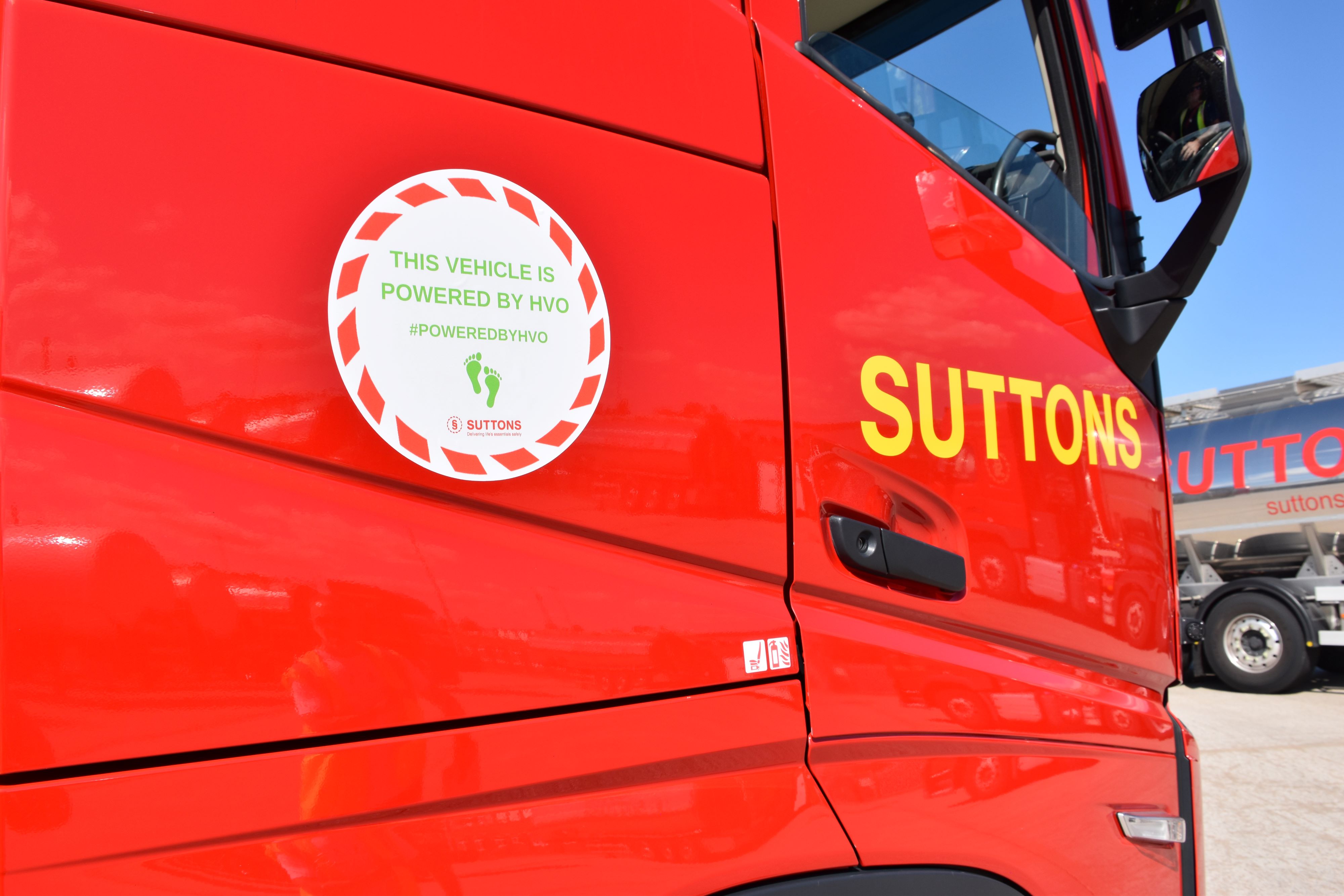 Suttons vehicle powered by HVO with decal